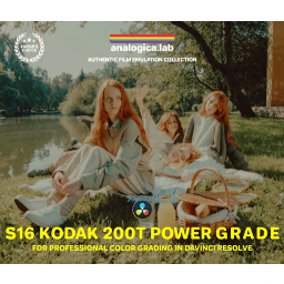 达芬奇调色软件节点-Super16 KODAK 200T PowerGrade 专业模拟柯达暖色复古电影胶片达芬奇调色节点
